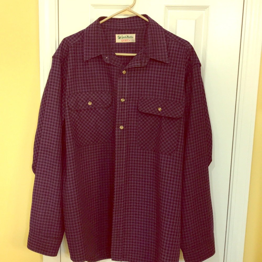 Purple and Black checker flannel shirt